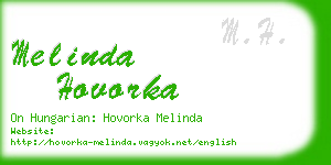 melinda hovorka business card